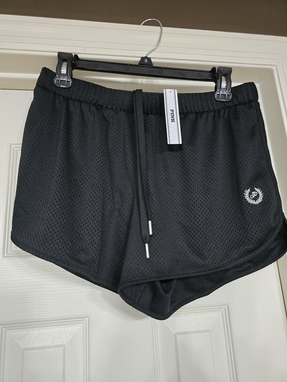 PINK Victoria's Secret Black Athletic Mesh Shorts
